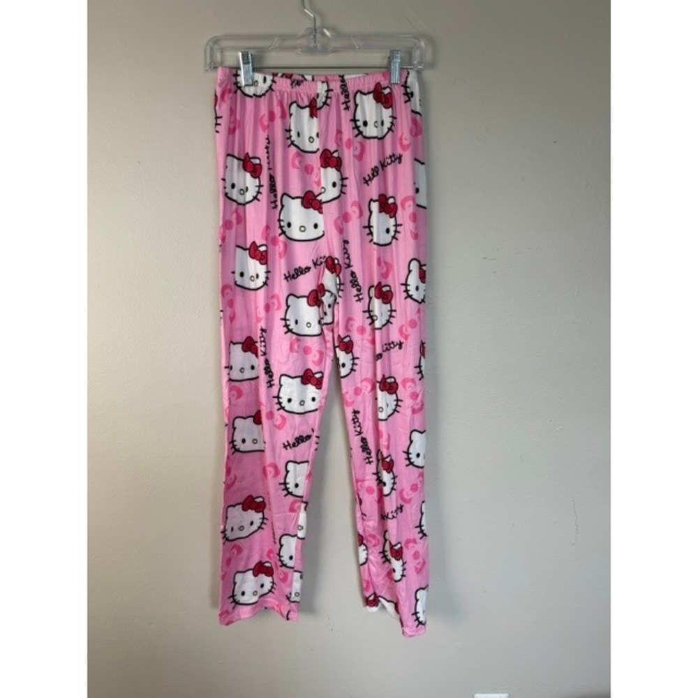 Sanrio Hello Kitty Pajama Pants Pink All Over Print Y2K Lounge Sleepwear Womens